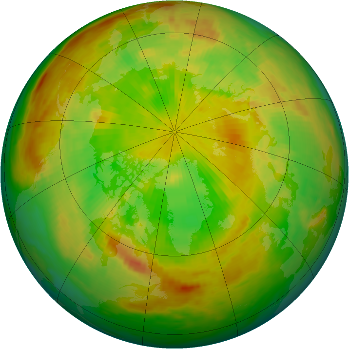 Arctic ozone map for 05 June 1981